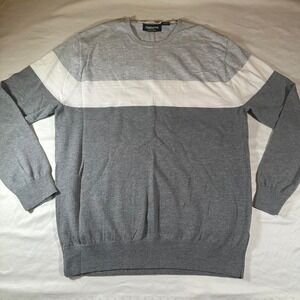 Claiborne Performance Crewneck Sweater Men's XL Cotton Blend Thermolite Gray